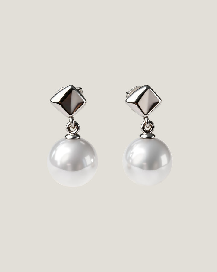 Organic Form Pearl Earrings