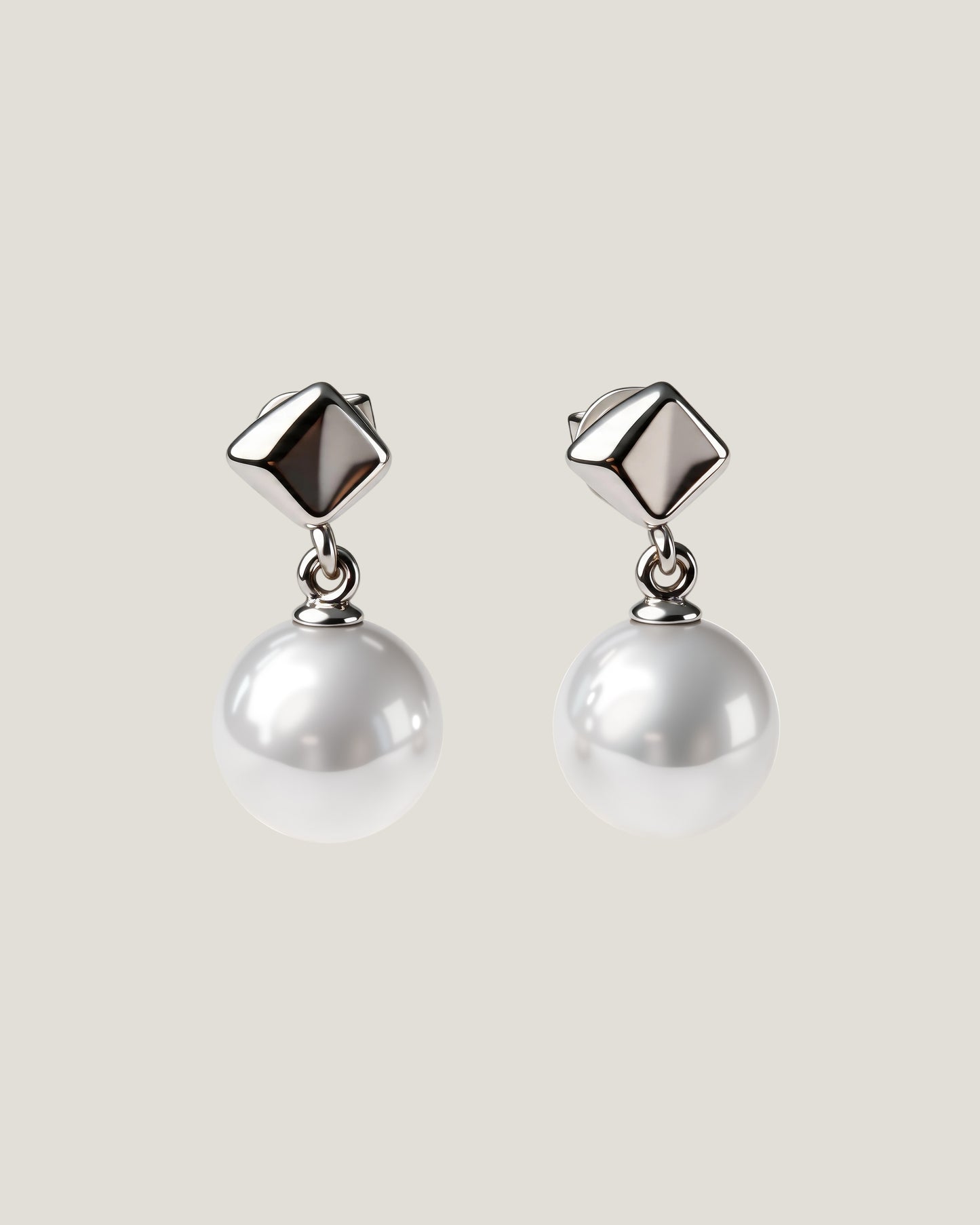 Organic Form Pearl Earrings