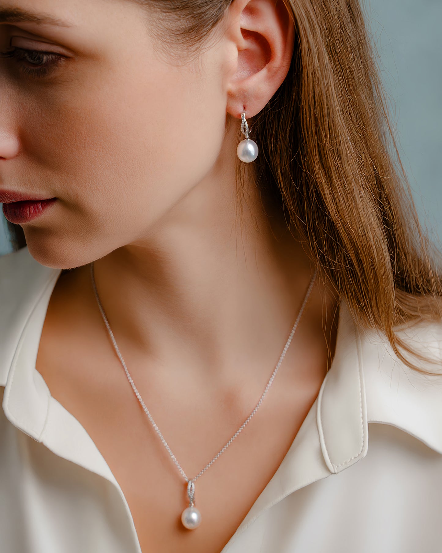 Linea Convertible Diamond & Pearl Earrings