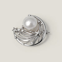 Celestial South Sea Pearl & Diamond Brooch