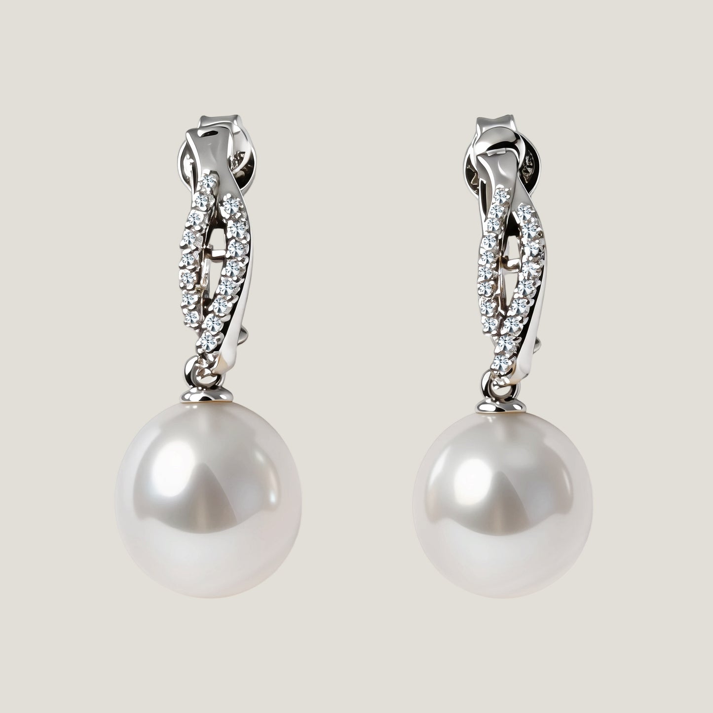 Linea Convertible Diamond & Pearl Earrings